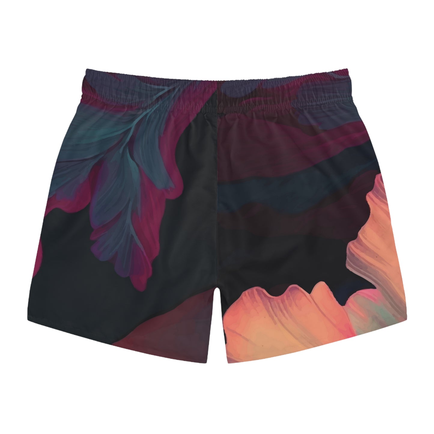 Flower Strip Swim Trunks
