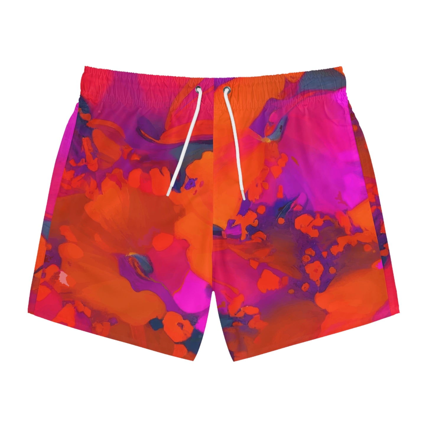 Red Flower Swim Trunks